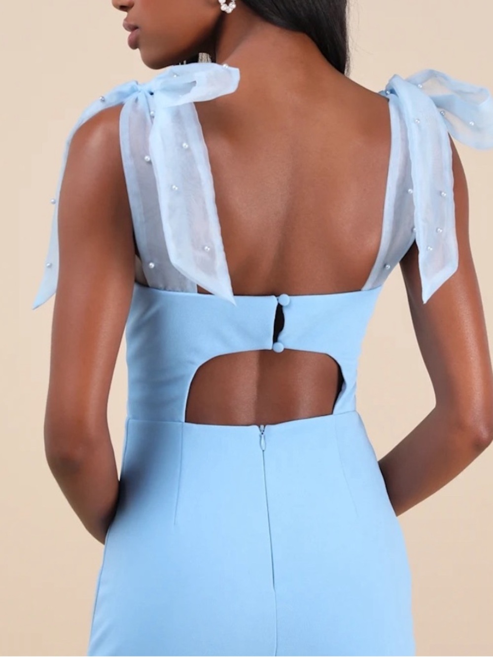 Lulus beaming reflection light blue dress NEW - Picture 4 of 4